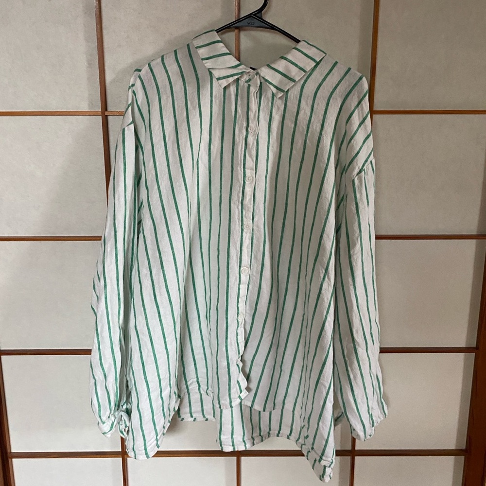 Oversized Linen blend blouse